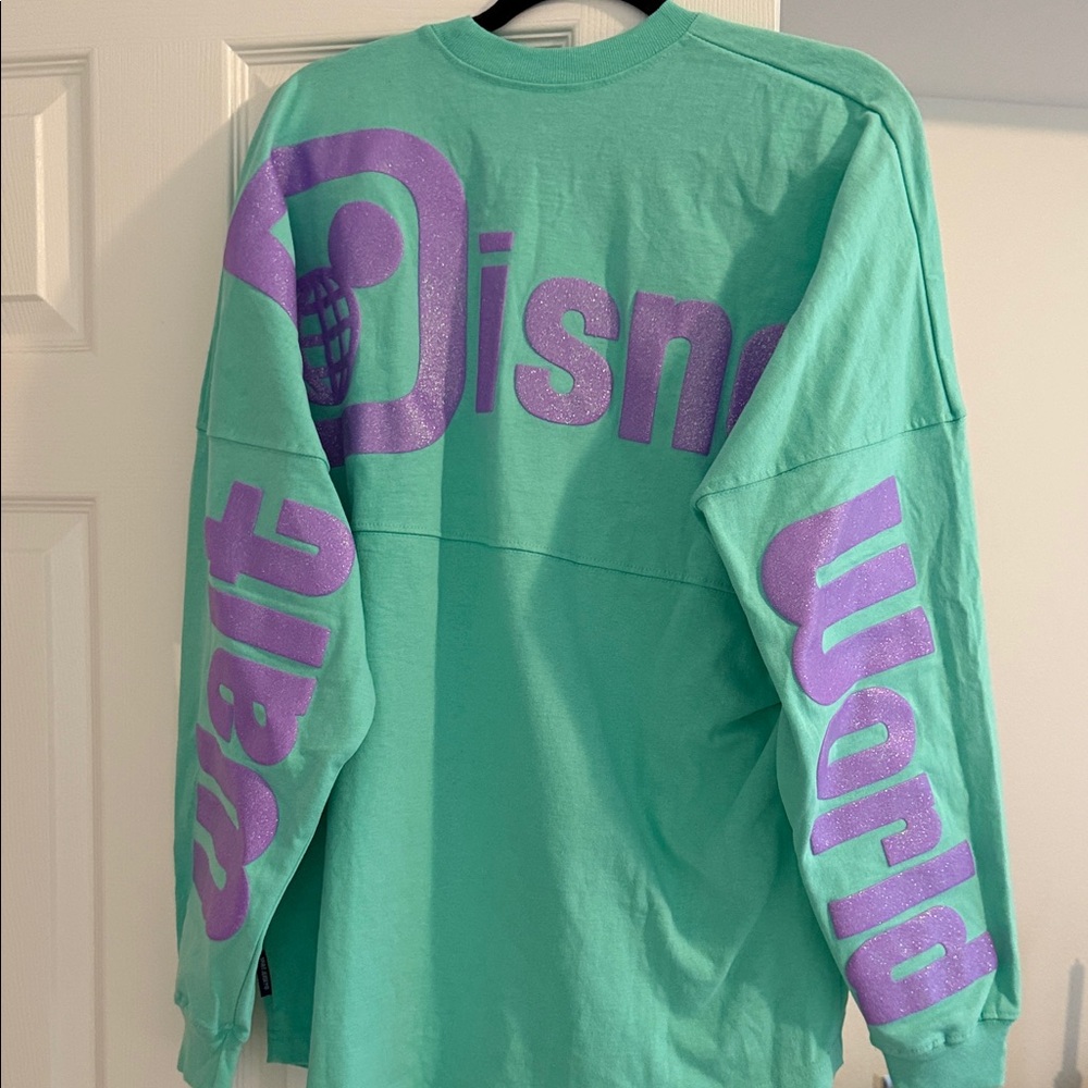 Disney Spirit Jersey Mint Green and Purple Long Sleeve Shirt